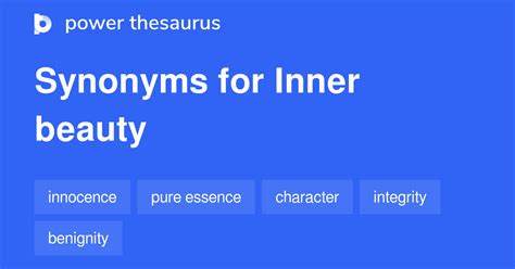 internal beauty synonyms|Inner Beauty synonyms .